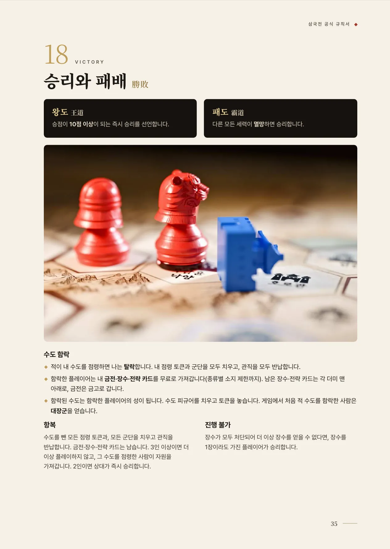 공식 규칙서 35쪽 · 18 승리와 패배