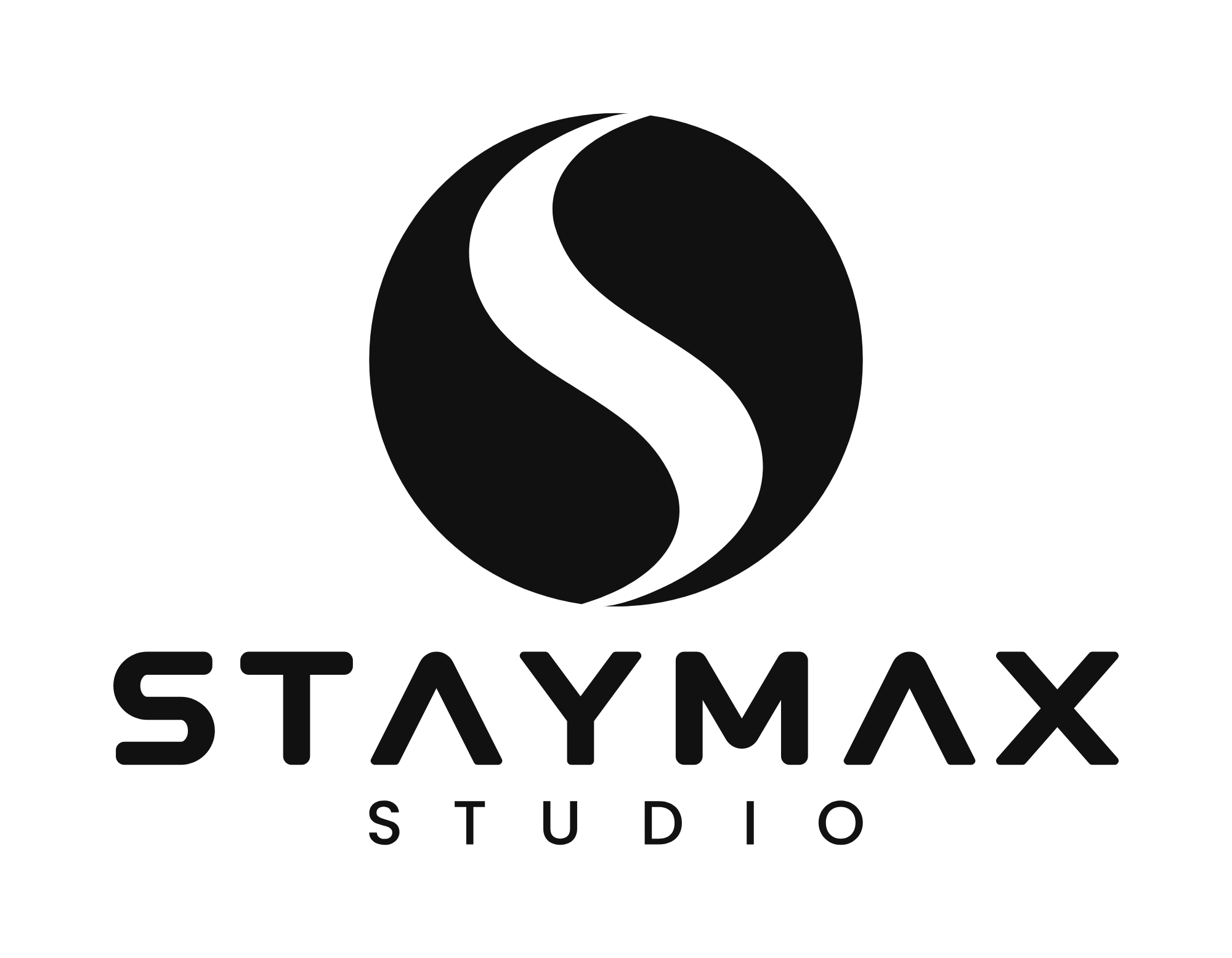 STAYMAX STUDIO 흑백 로고(검정 · 흰색)